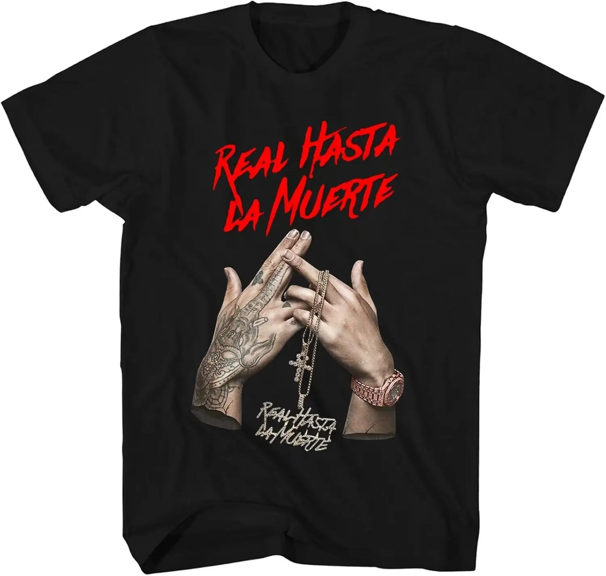 Real Hasta La Muerte Shirt Funny Graphic Casual Short Sleeve Cotton T-Shirt